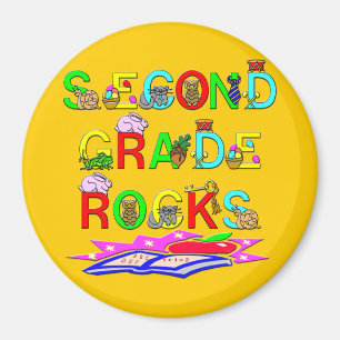2nd Grade Rocks Magnet