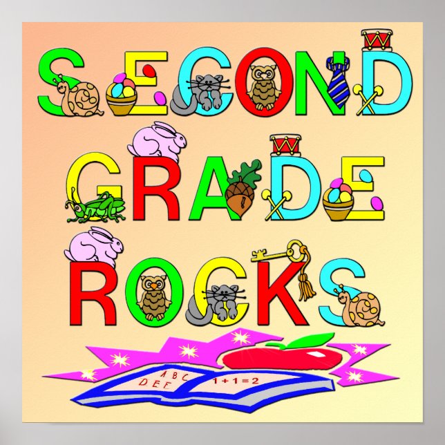 2nd Grade Rocks Poster (Front)
