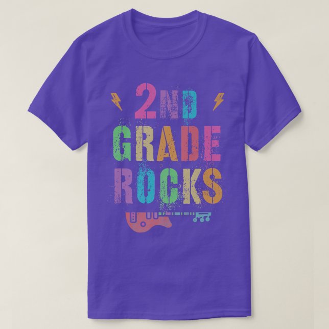 2nd GRADE ROCKS Student Teacher SECOND Grader Rock T-Shirt (Design Front)