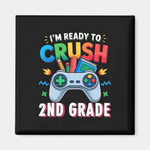 2nd Grade Shirt For Boys Video Game Ck To School F Magnet