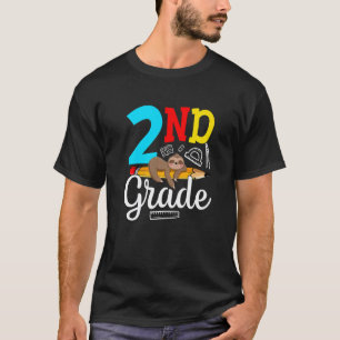 2nd Grade Sloth Back To School Happy 1st Day T-Shirt