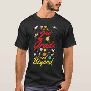 2nd Grade Space Second Grade Teacher Student Back  T-Shirt