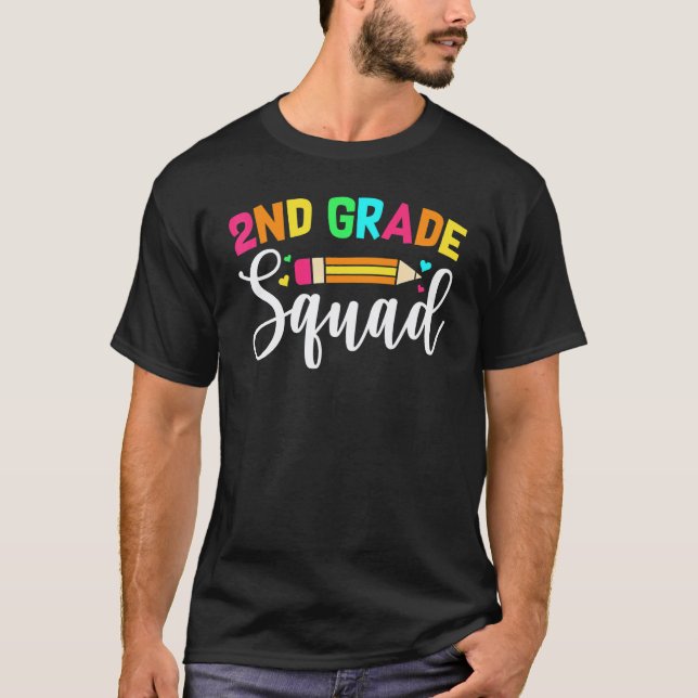 2nd Grade Squad Back To School Second Grade Teache T-Shirt (Front)