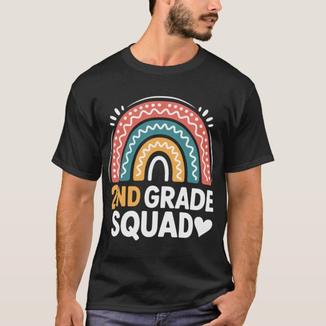 2nd Grade Squad Backo School Second Gradeeacher Gi T-Shirt (Front)