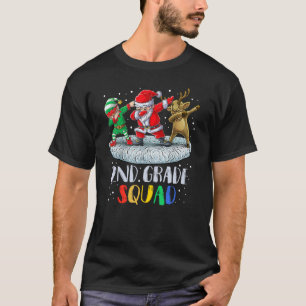 2nd Grade Squad Dabbing Santa Christmas Reindeer T T-Shirt