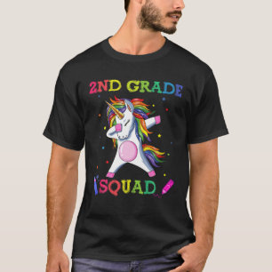 2Nd Grade Squad Dabbing Unicorn Back To School T-Shirt