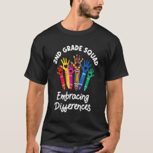 2nd Grade Squad Embracing Differences Autism Sped T-Shirt