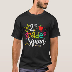 2nd Grade Squad First Day Teacher Kids Team Back T T-Shirt