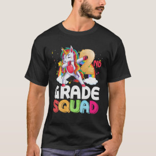 2Nd Grade Squad Magical Unicorn Dabbing Back To Sc T-Shirt