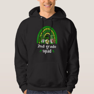 2nd Grade Squad Rainbow Gnome Happy St Patricks Da Hoodie