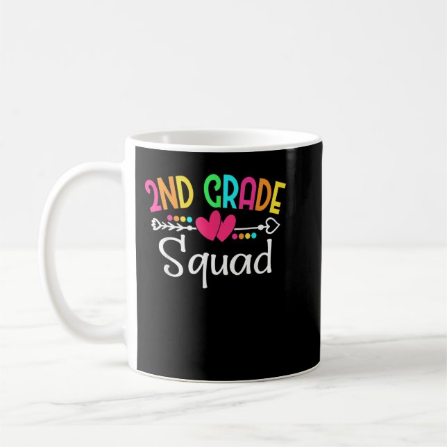 2nd Grade Squad Second Teacher Student Team Back T Coffee Mug (Left)