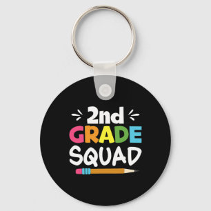 2nd Grade Squad Second Teacher Student Team Back T Key Ring