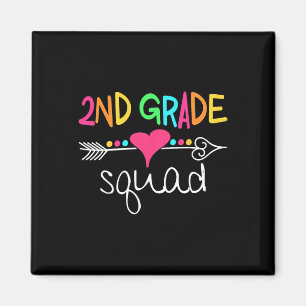 2nd Grade Squad Second Teacher Student Team Back T Magnet