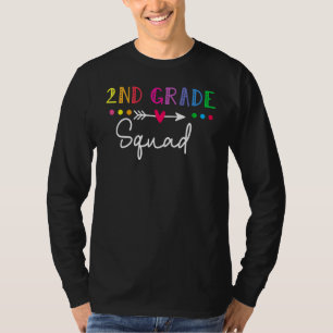2nd Grade Squad Second Teacher Student Team Back T T-Shirt