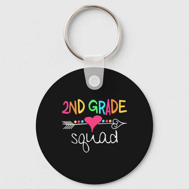 2nd Grade Squad Second Teacher Student Team Ck To  Key Ring (Front)