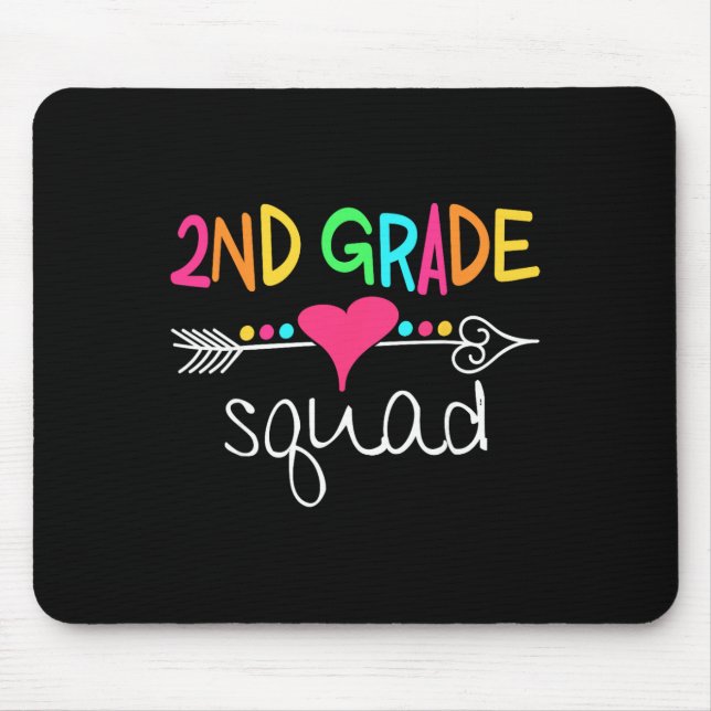 2nd Grade Squad Second Teacher Student Team Ck To  Mouse Pad (Front)