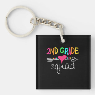 2nd Grade Squad Second Teacher Student Team Key Ring