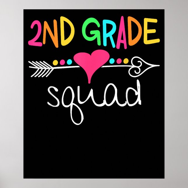 2nd Grade Squad Second Teacher Student Team Poster (Front)