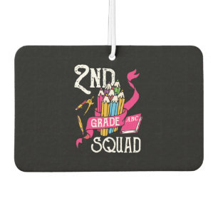 2nd Grade Squad Student Back To School Car Air Freshener
