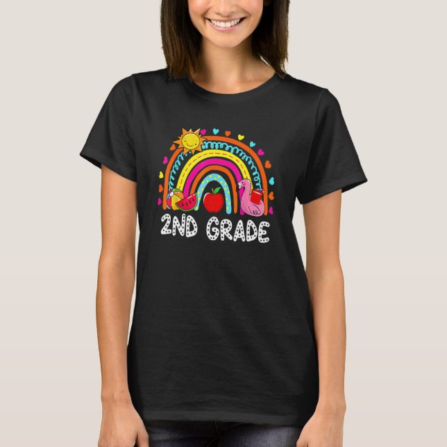 2nd Grade Summer Rainbow Kids Teachers Field Day 2 T-Shirt (Front)