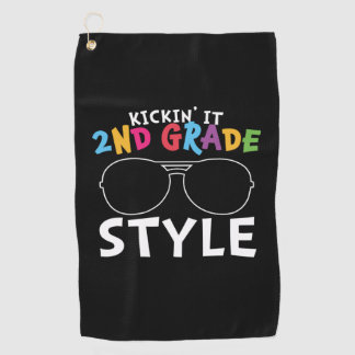 2nd Grade Teacher 2nd Grade Style Golf Towel