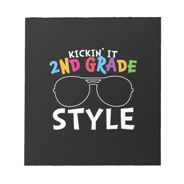 2nd Grade Teacher 2nd Grade Style Notepad (Front)