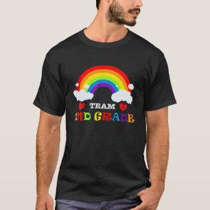 2Nd Grade Teacher Funny Rainbow Lover Back To Scho T-Shirt