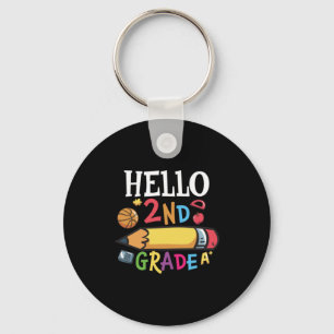 2nd Grade Teacher Hello 2nd Grade Pencil Key Ring