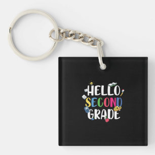2nd Grade Teacher Hello Second Grade Key Ring