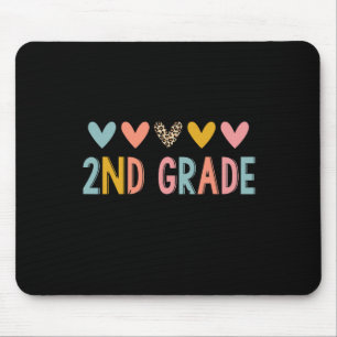 2nd Grade Teacher Leopard Hearts Ck To School Mouse Pad