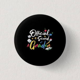 2nd Grade Teacher Official Second Grader 3 Cm Round Badge