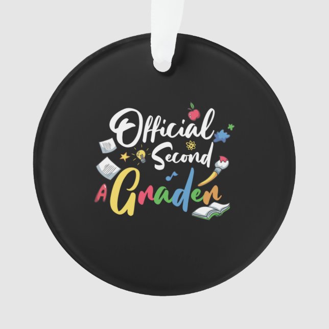2nd Grade Teacher Official Second Grader Ornament (Front)