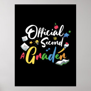 2nd Grade Teacher Official Second Grader Poster