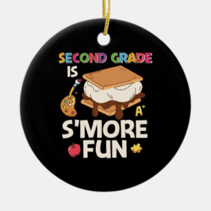 2nd Grade Teacher Second Grade Is More Fun Ceramic Ornament
