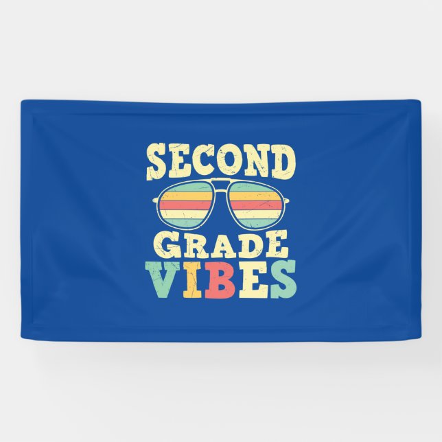 2nd Grade Teacher Second Grade Vibes Banner (Horizontal)