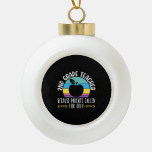 2nd Grade Teacher Shirts I Love My Second Graders Ceramic Ball Christmas Ornament