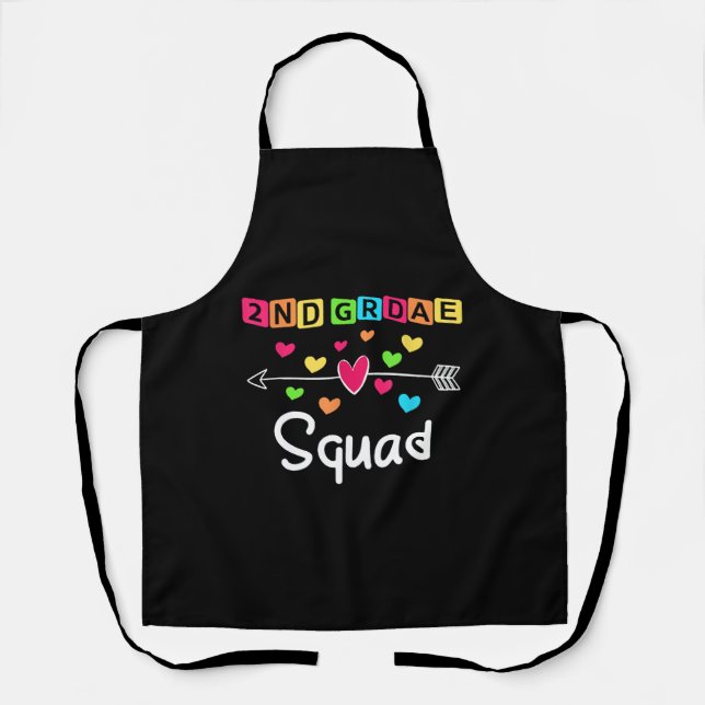 2nd grade Teacher Shirts School Team Second Grade Apron (Front)