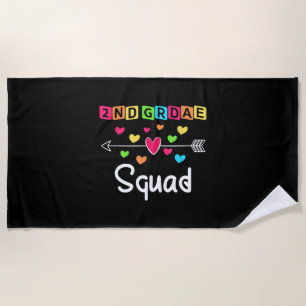 2nd grade Teacher Shirts School Team Second Grade Beach Towel