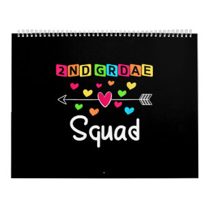 2nd grade Teacher Shirts School Team Second Grade Calendar