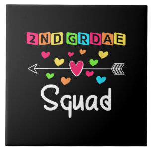 2nd grade Teacher Shirts School Team Second Grade Ceramic Tile