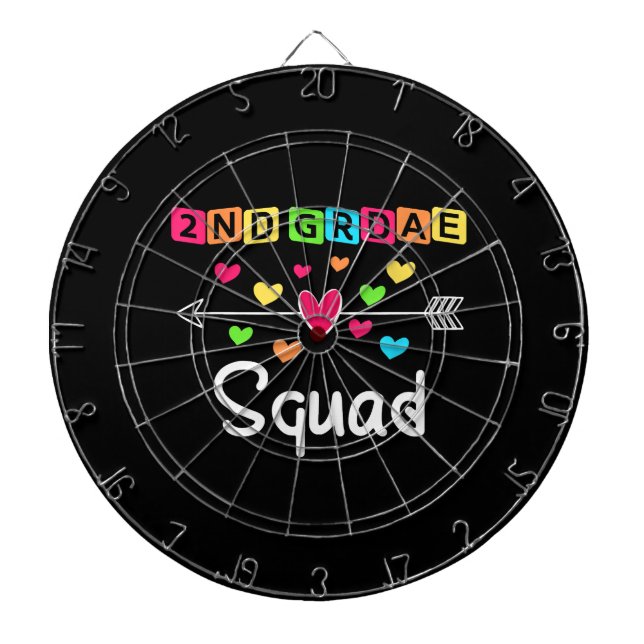 2nd grade Teacher Shirts School Team Second Grade Dartboard (Front)
