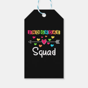 2nd grade Teacher Shirts School Team Second Grade Gift Tags