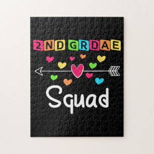 2nd grade Teacher Shirts School Team Second Grade Jigsaw Puzzle