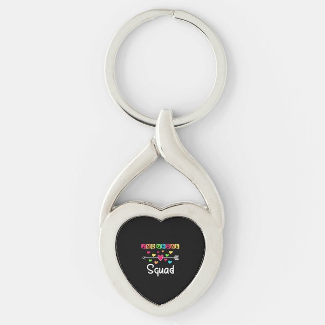 2nd grade Teacher Shirts School Team Second Grade Key Ring (Front)