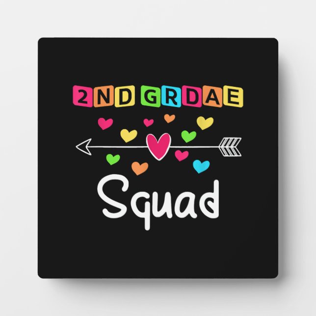 2nd grade Teacher Shirts School Team Second Grade Plaque (Front)
