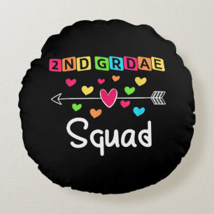 2nd grade Teacher Shirts School Team Second Grade Round Cushion