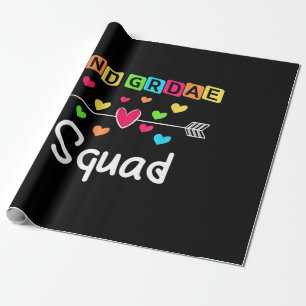 2nd grade Teacher Shirts School Team Second Grade Wrapping Paper