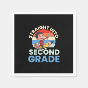 2nd Grade Teacher Straight Into Second Grade Napkin