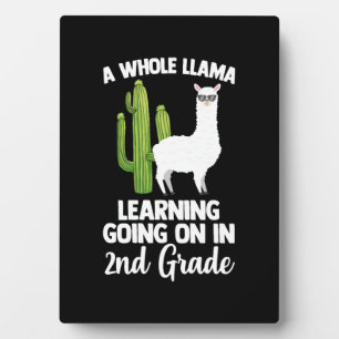2nd Grade Teacher Student Kids Back To School Llam Plaque