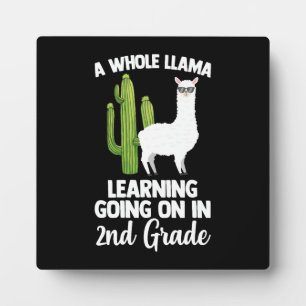 2nd Grade Teacher Student Kids Back To School Llam Plaque